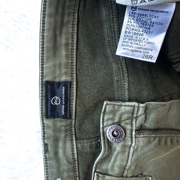 AG Adriano Goldschmied The Legging Super Skinny Ankle Green Stretch Jeans - Picture 8 of 10